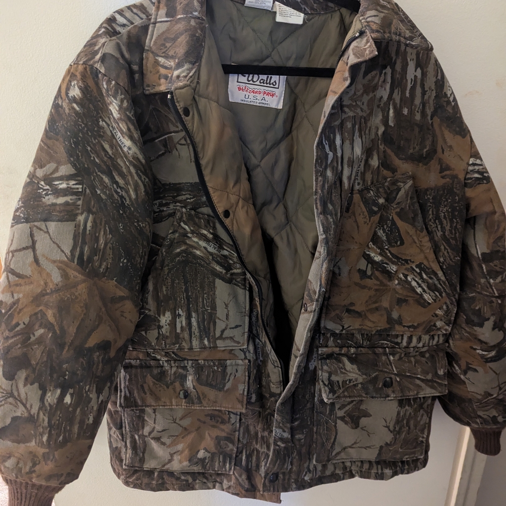 Vintage Walls Blizzard Pruf Realtree Camo Jacket Coat | Workwear | Men's Large
